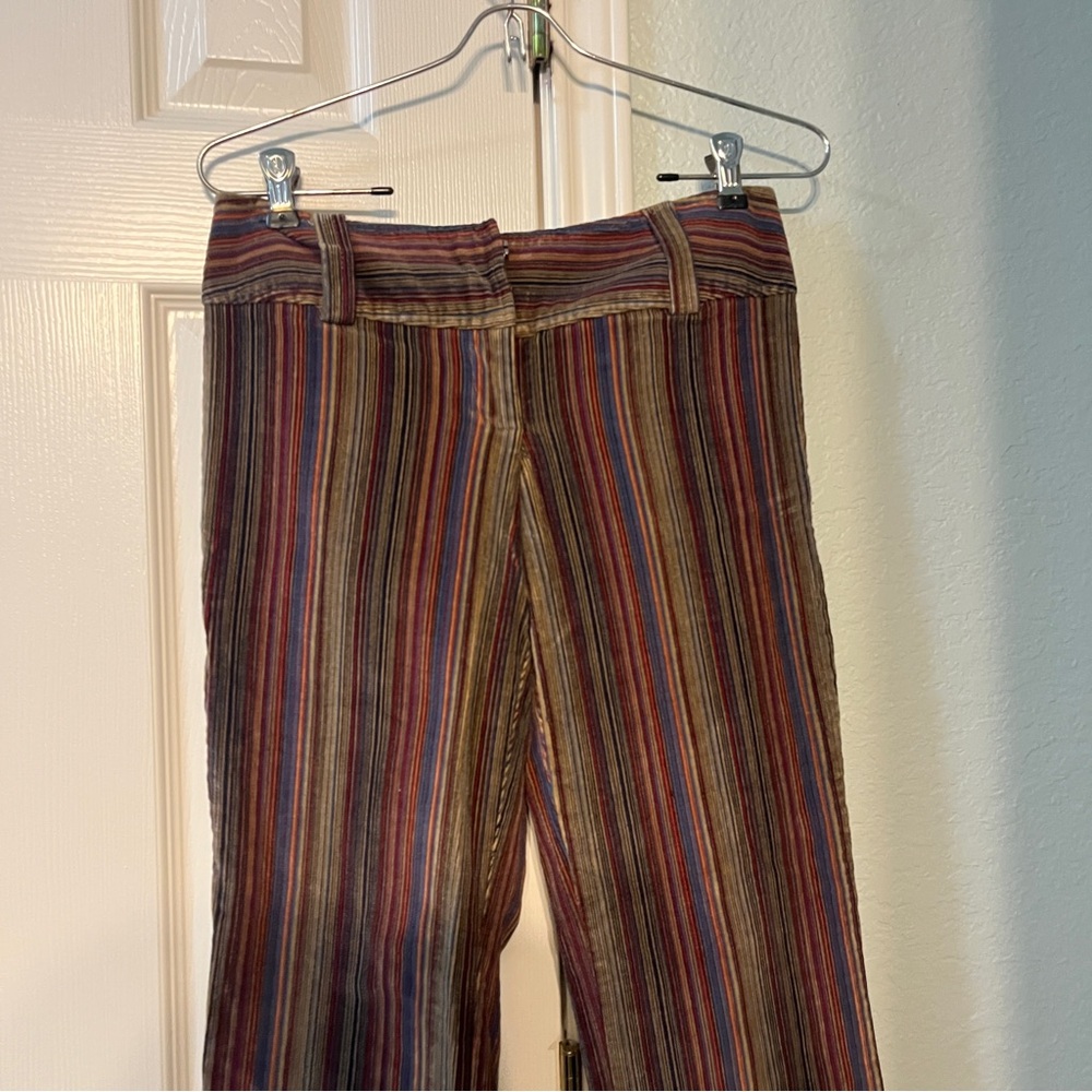 2000s Low Rise Striped Multicolor Pants